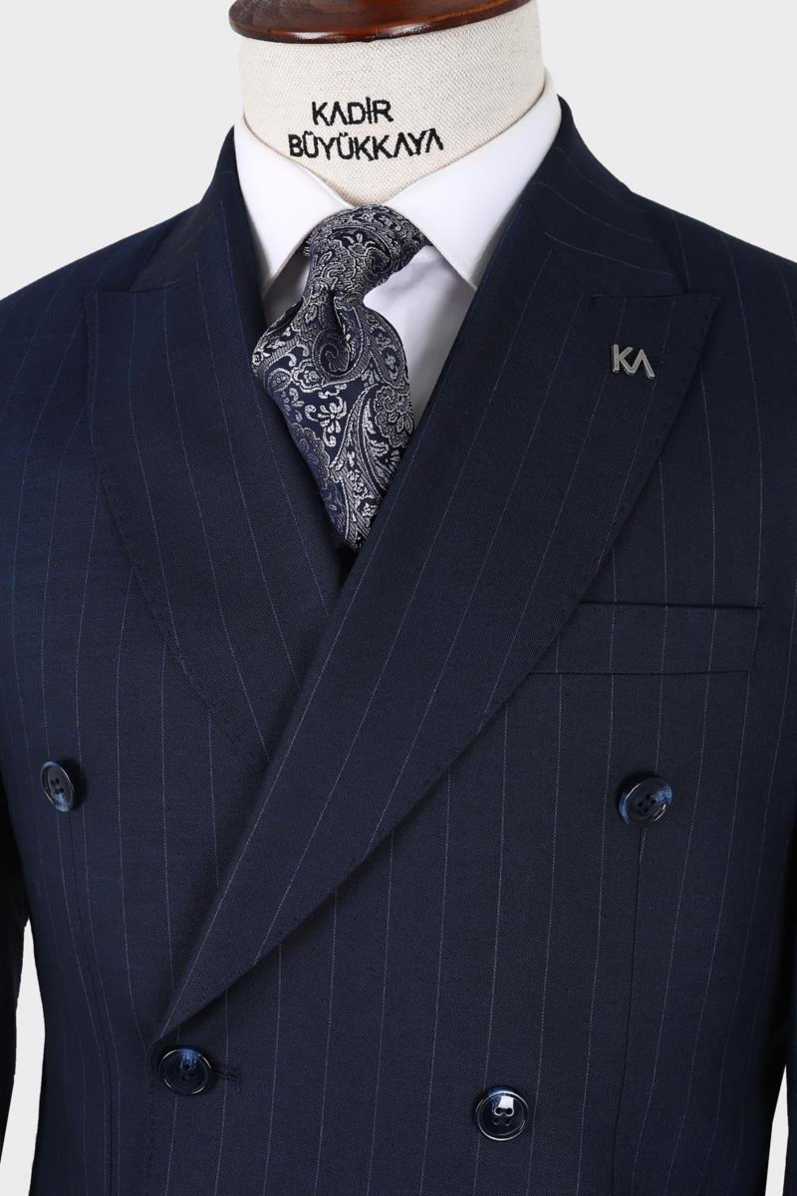 Kruvaze Takım Elbise-KAX1277W