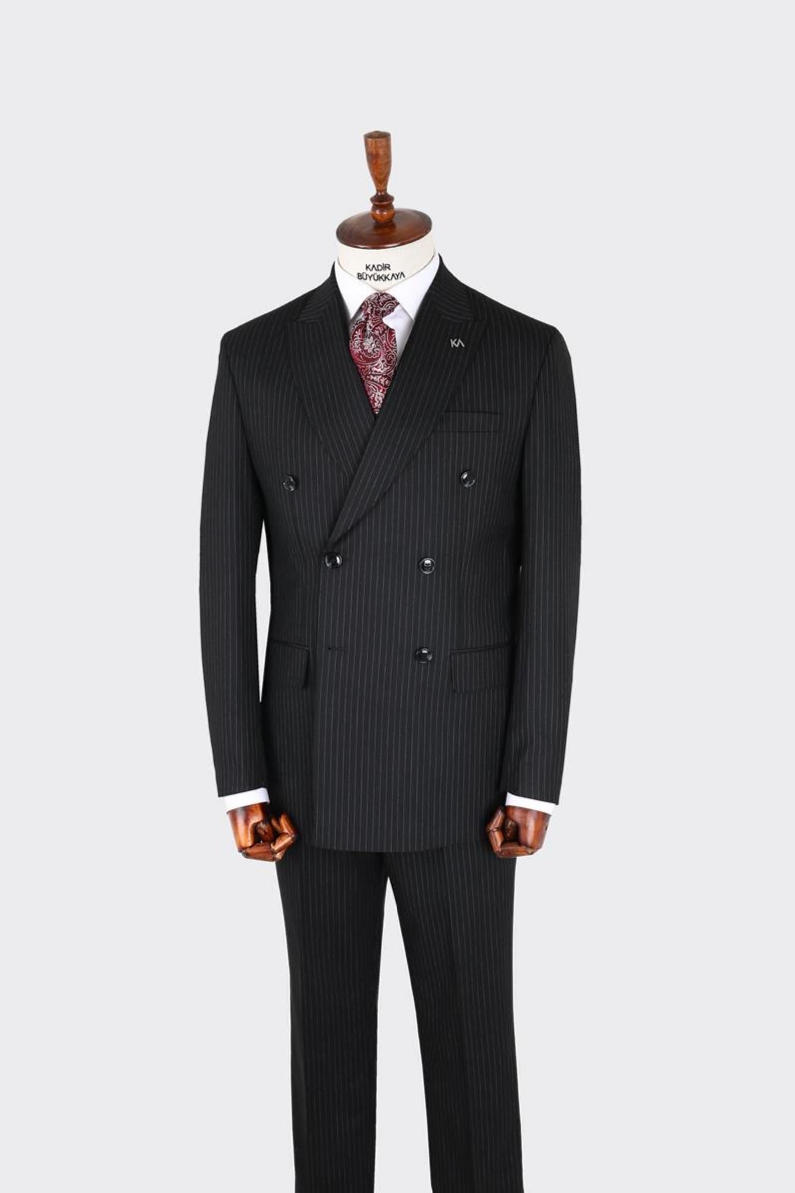 Kruvaze Takım Elbise-KAX1279W