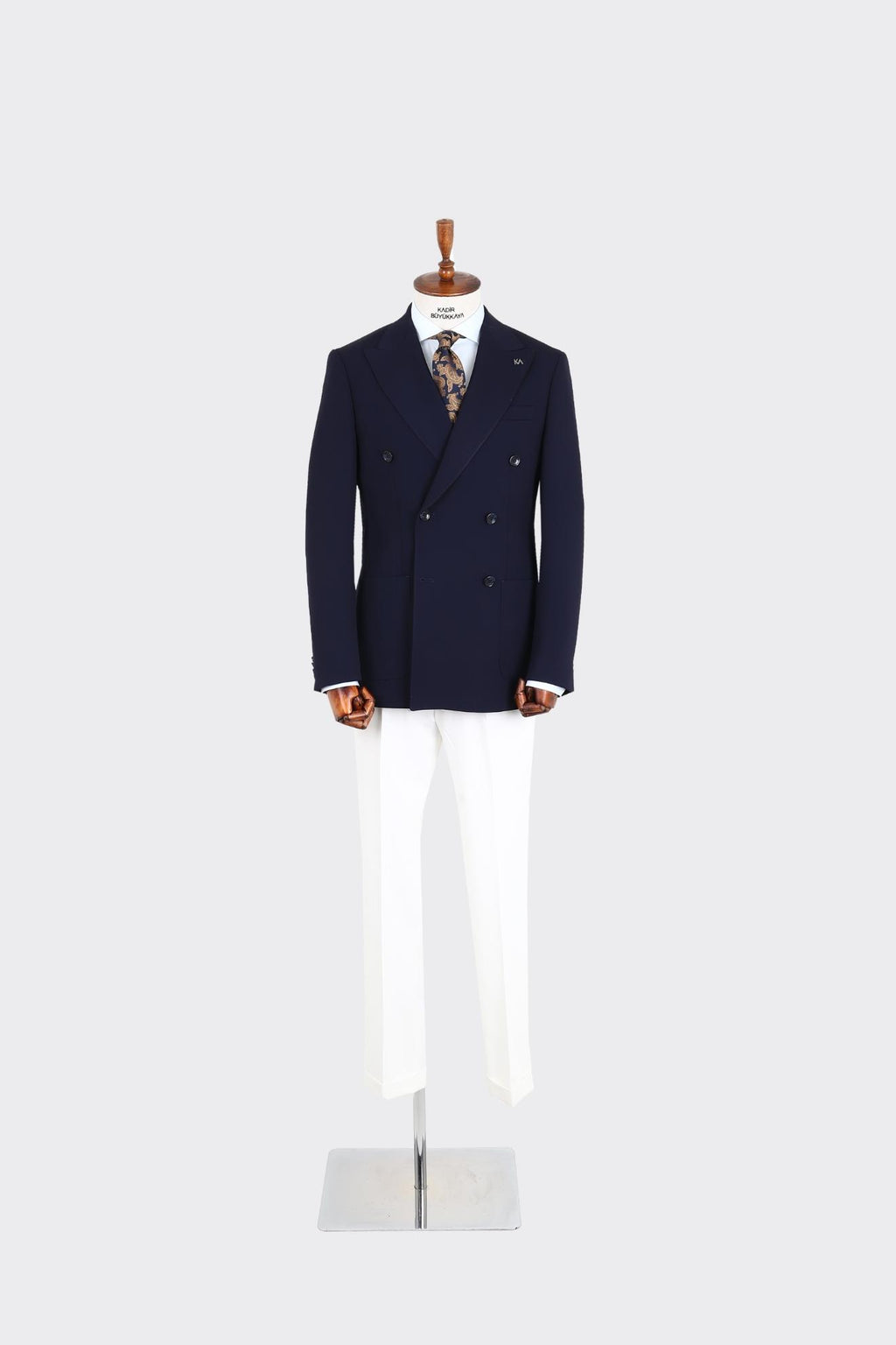 Kruvaze Yaka Tasarımlı Erkek Ceket-KAW5242W