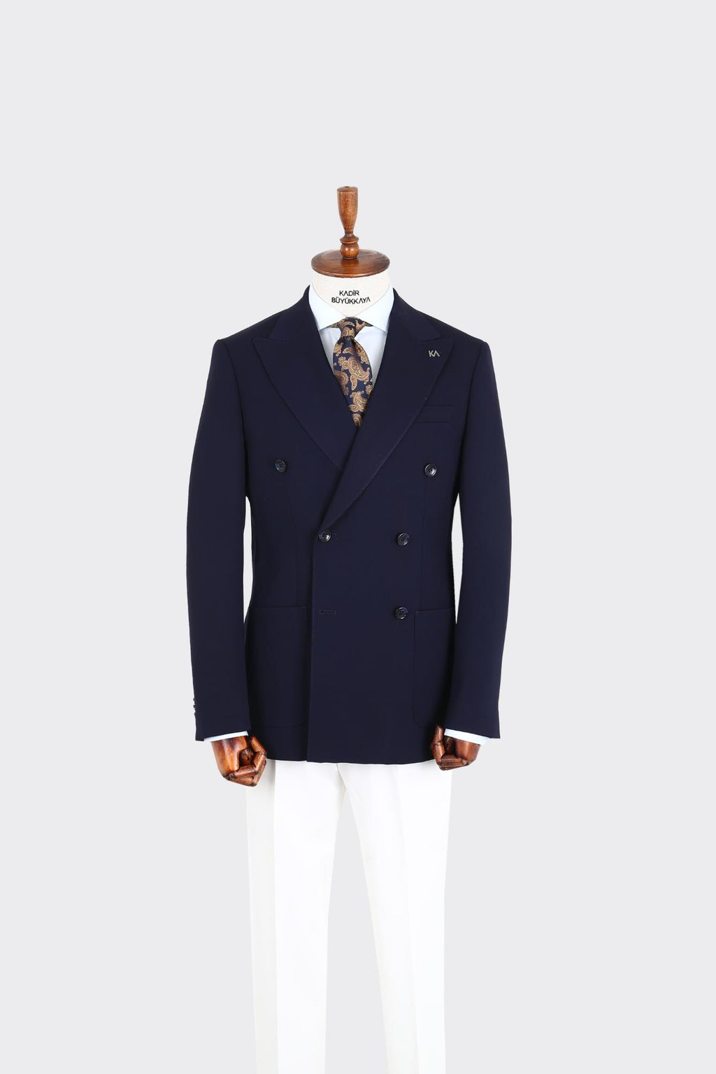 Kruvaze Yaka Tasarımlı Erkek Ceket-KAW5242W