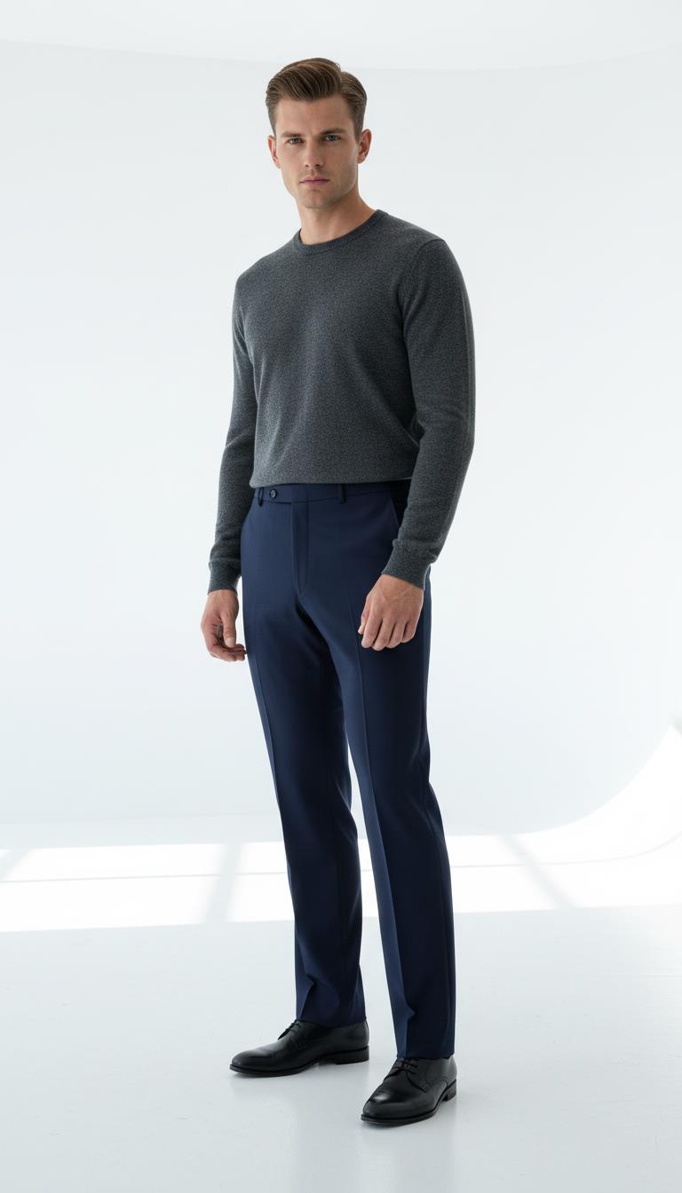 Luxe Flanel Slim Fit Pantolon-W2502082