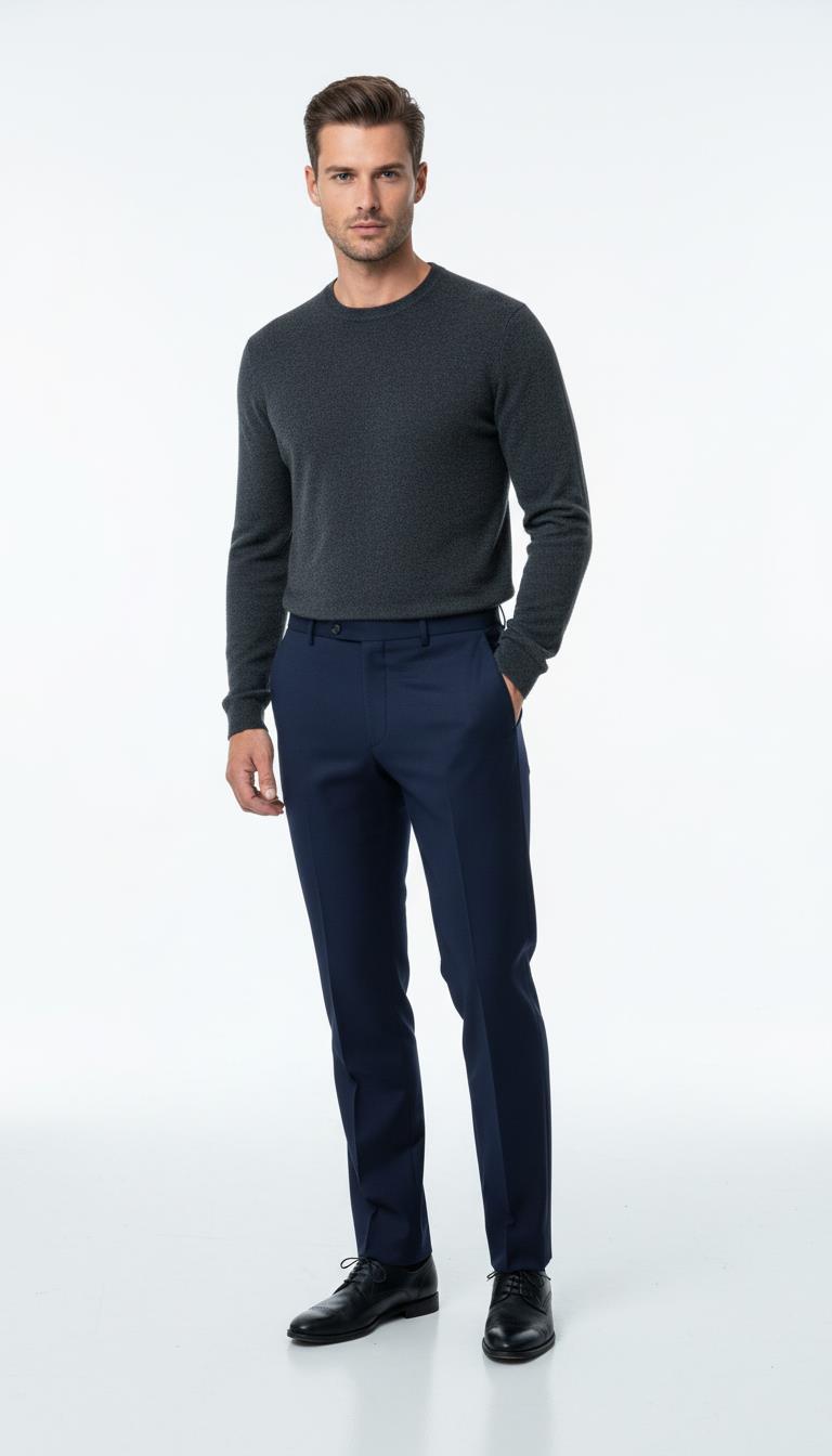 Luxe Flanel Slim Fit Pantolon-W2502082