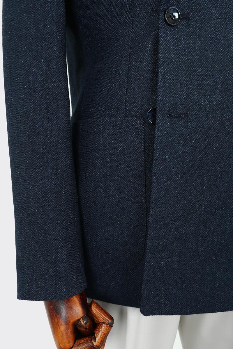 Modern Kesim Erkek Yün Ceket - Kruvaze Model-KAW5235W