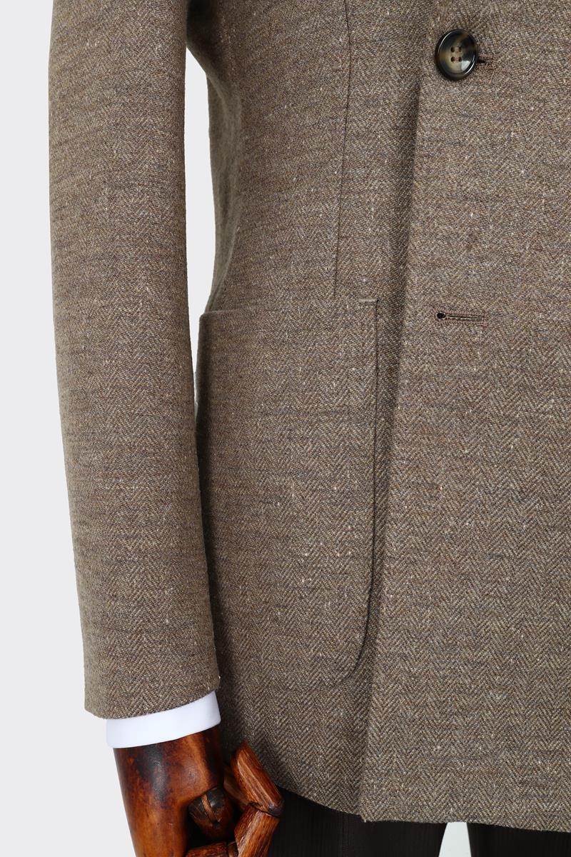 Modern Kesim Erkek Yün Ceket - Kruvaze Model-KAW5235W