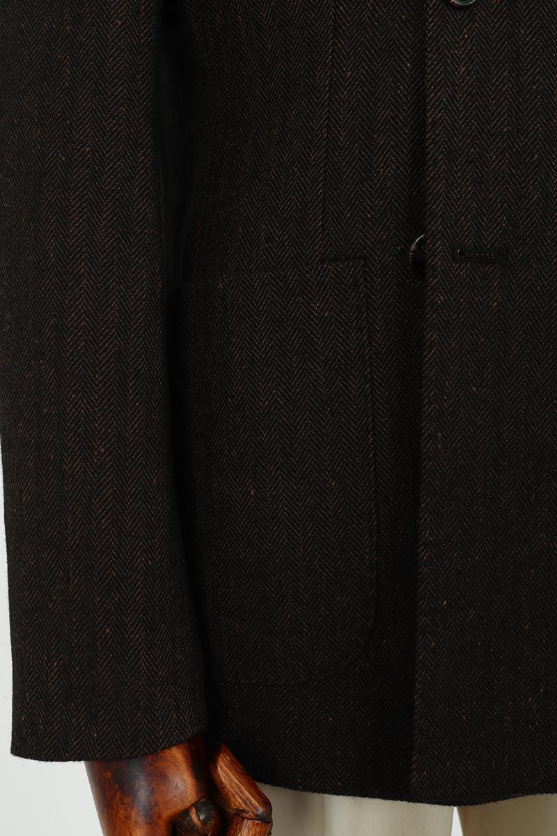 Modern Kesim Erkek Yün Ceket - Kruvaze Model-KAW5235W