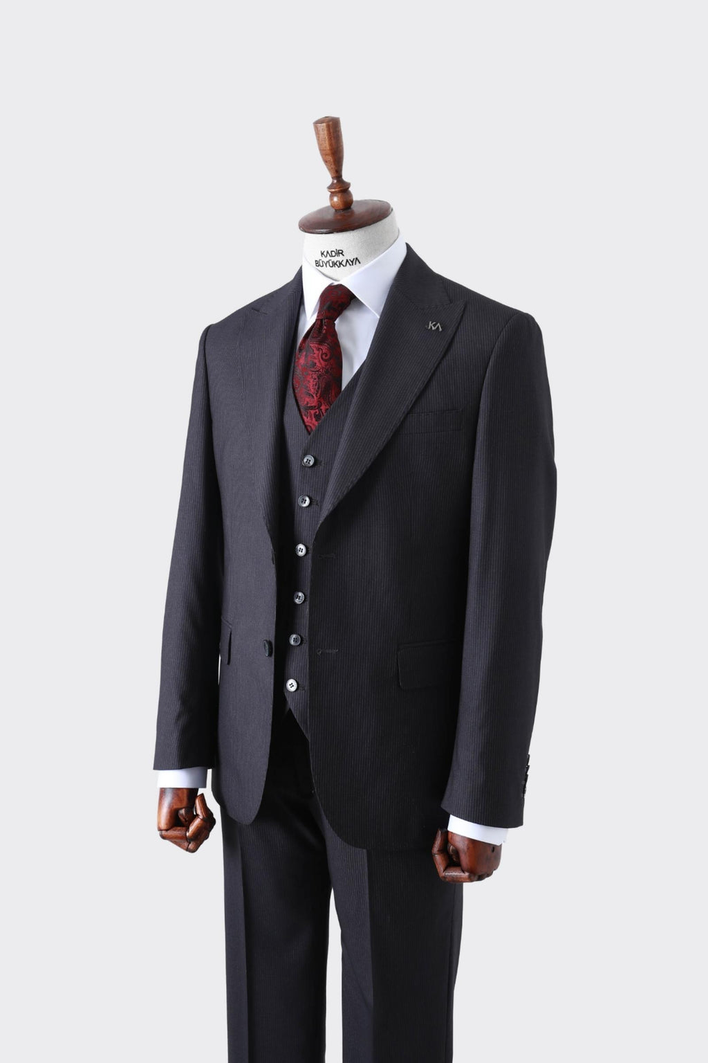 Modern Kesim Slim Fit Yelekli Erkek Takım Elbise - Şık ve Zarif-KAW1042S