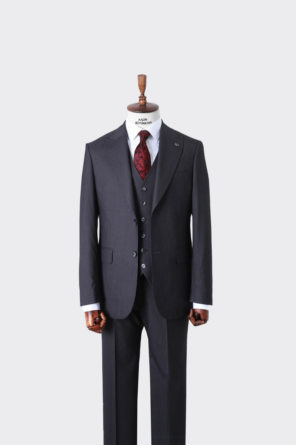 Modern Kesim Slim Fit Yelekli Erkek Takım Elbise - Şık ve Zarif-KAW1042S