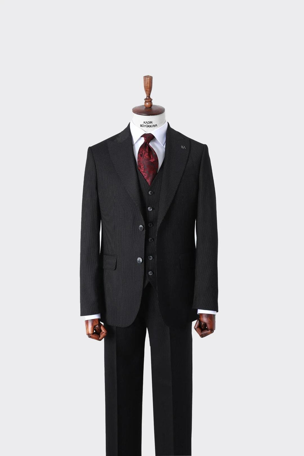 Modern Kesim Slim Fit Yelekli Erkek Takım Elbise - Şık ve Zarif-KAW1042S