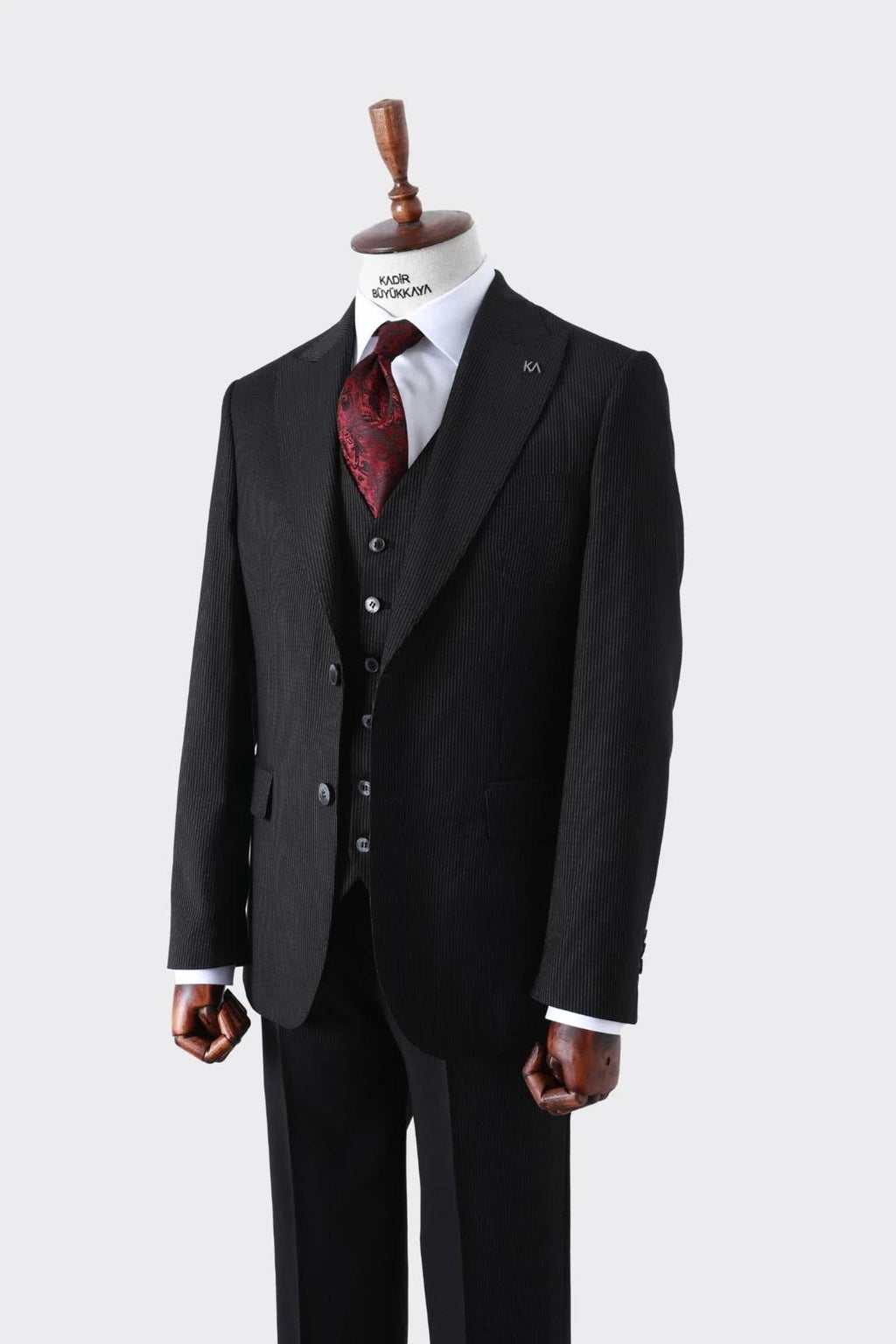 Modern Kesim Slim Fit Yelekli Erkek Takım Elbise - Şık ve Zarif-KAW1042S