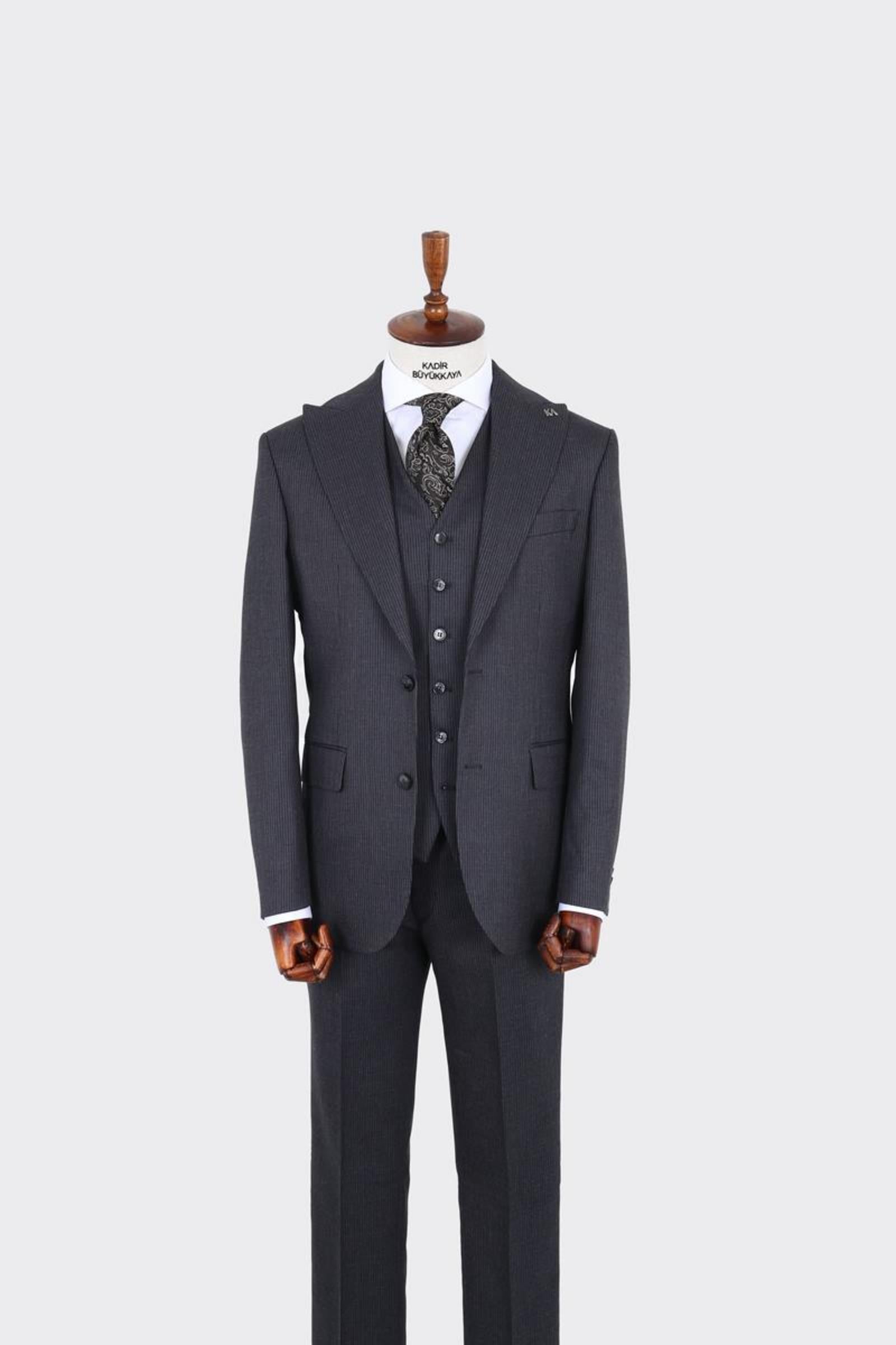 Modern Kesim Yelekli Erkek Takım Elbise - Rahat ve Şık-KAV1069W