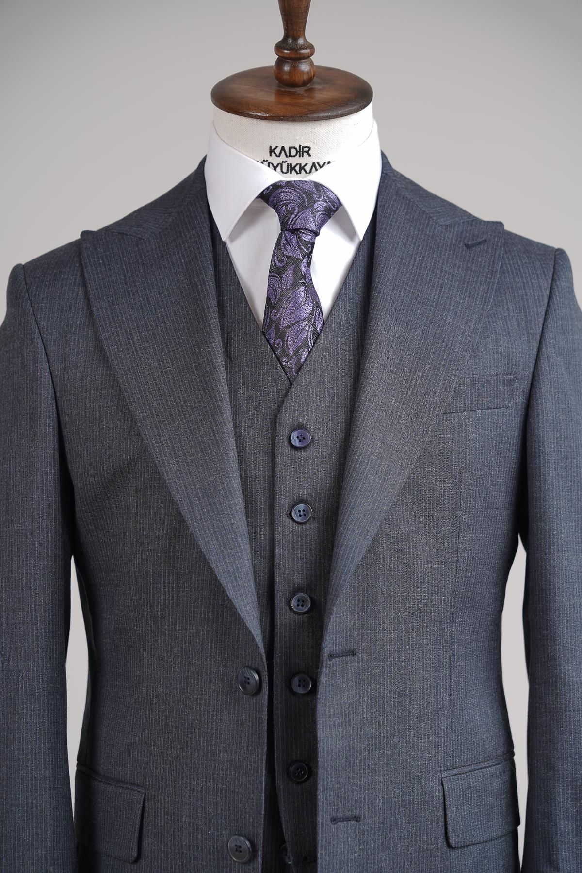 Yelekli Takım Elbise Out-KAV1069W