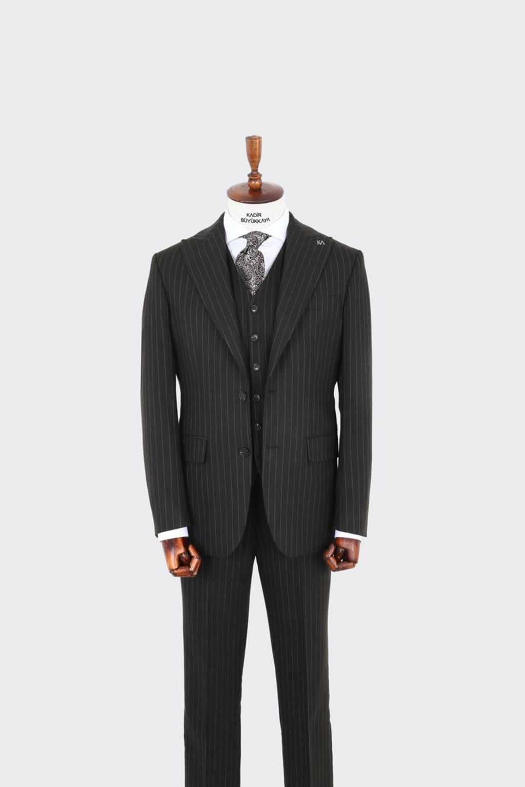 Modern Kesim Yelekli Erkek Takım Elbise - Slim Fit Rahat ve Şık-KAV1078W