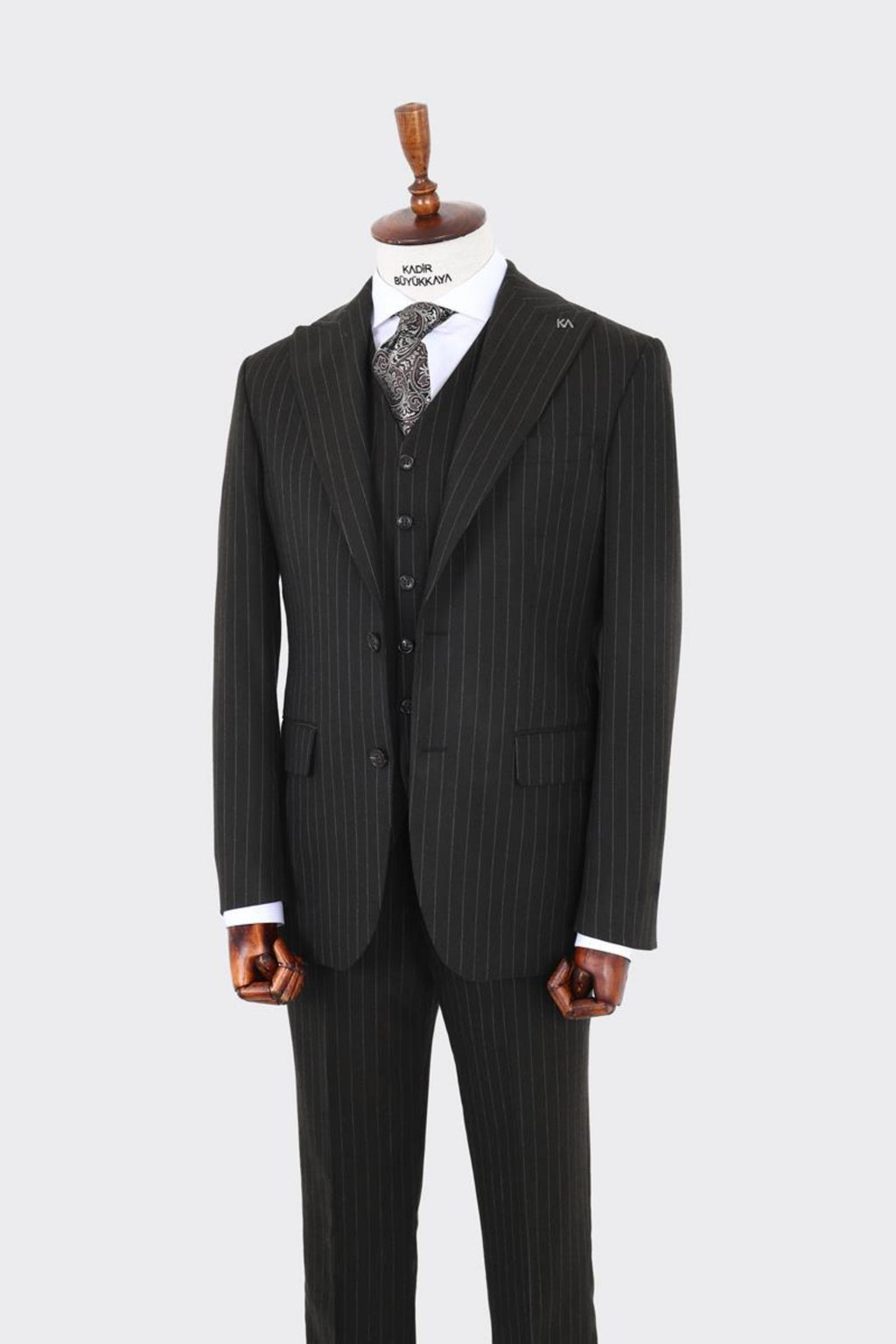 Modern Kesim Yelekli Erkek Takım Elbise - Slim Fit Rahat ve Şık-KAV1078W