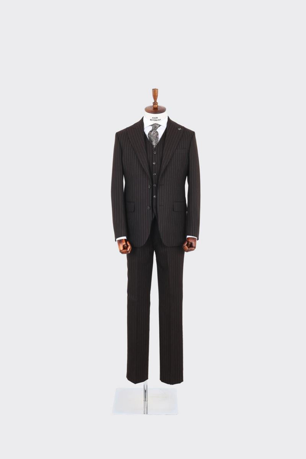 Modern Kesim Yelekli Erkek Takım Elbise - Slim Fit Rahat ve Şık-KAV1078W