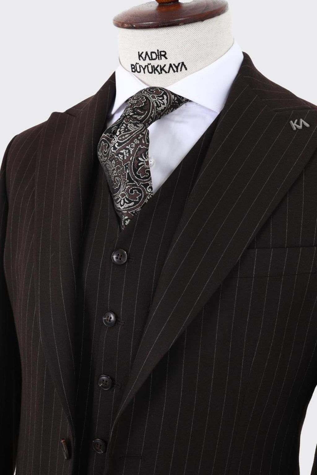 Modern Kesim Yelekli Erkek Takım Elbise - Slim Fit Rahat ve Şık-KAV1078W