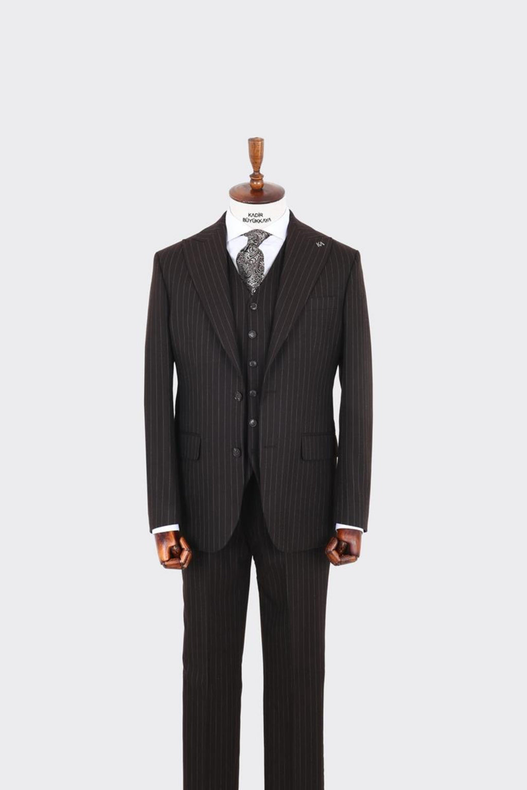 Modern Kesim Yelekli Erkek Takım Elbise - Slim Fit Rahat ve Şık-KAV1078W