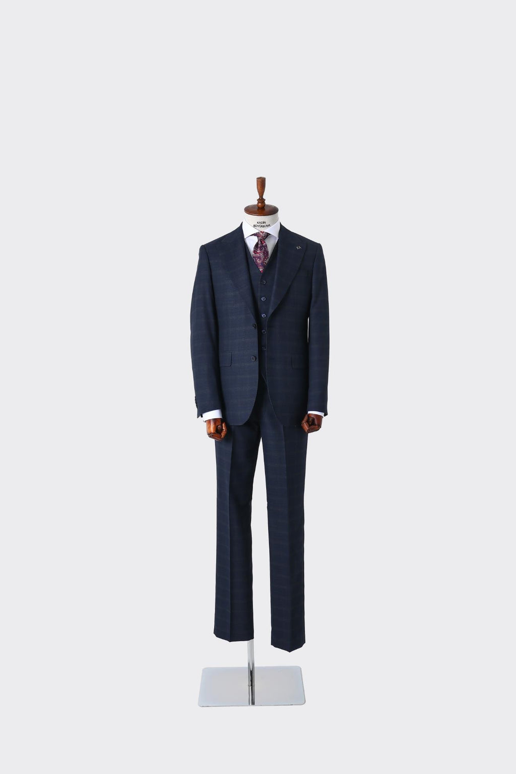 Modern Kesim Yelekli Erkek Takım Elbise - Slim Fit Şık ve Rahat-KAW1007S