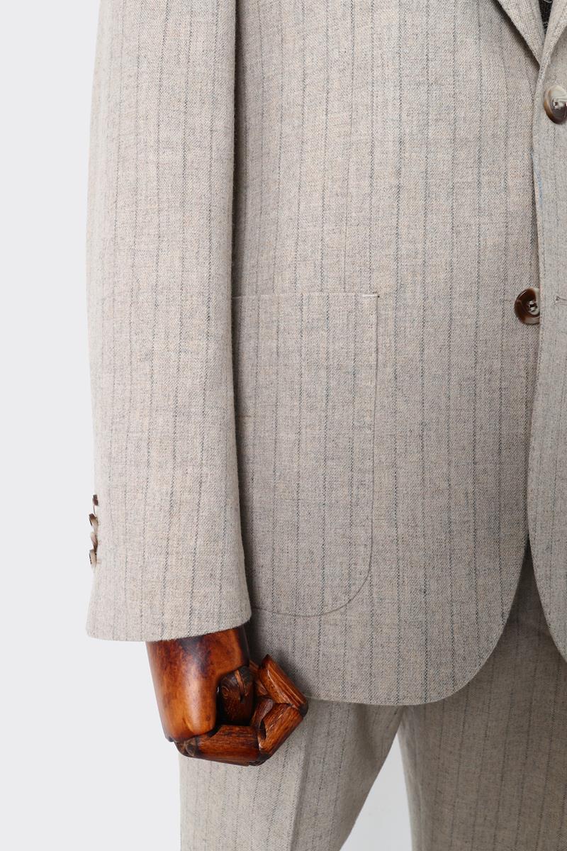 Modern Pileli Erkek Takım Elbise-KAW1331W