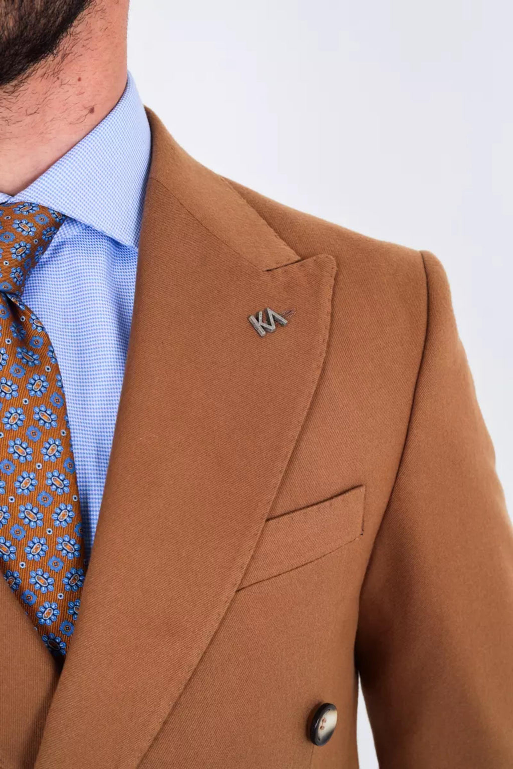 Modern Slim Fit Dar Kesim Kruvaze Erkek Viskon Ceket-KAV5251W