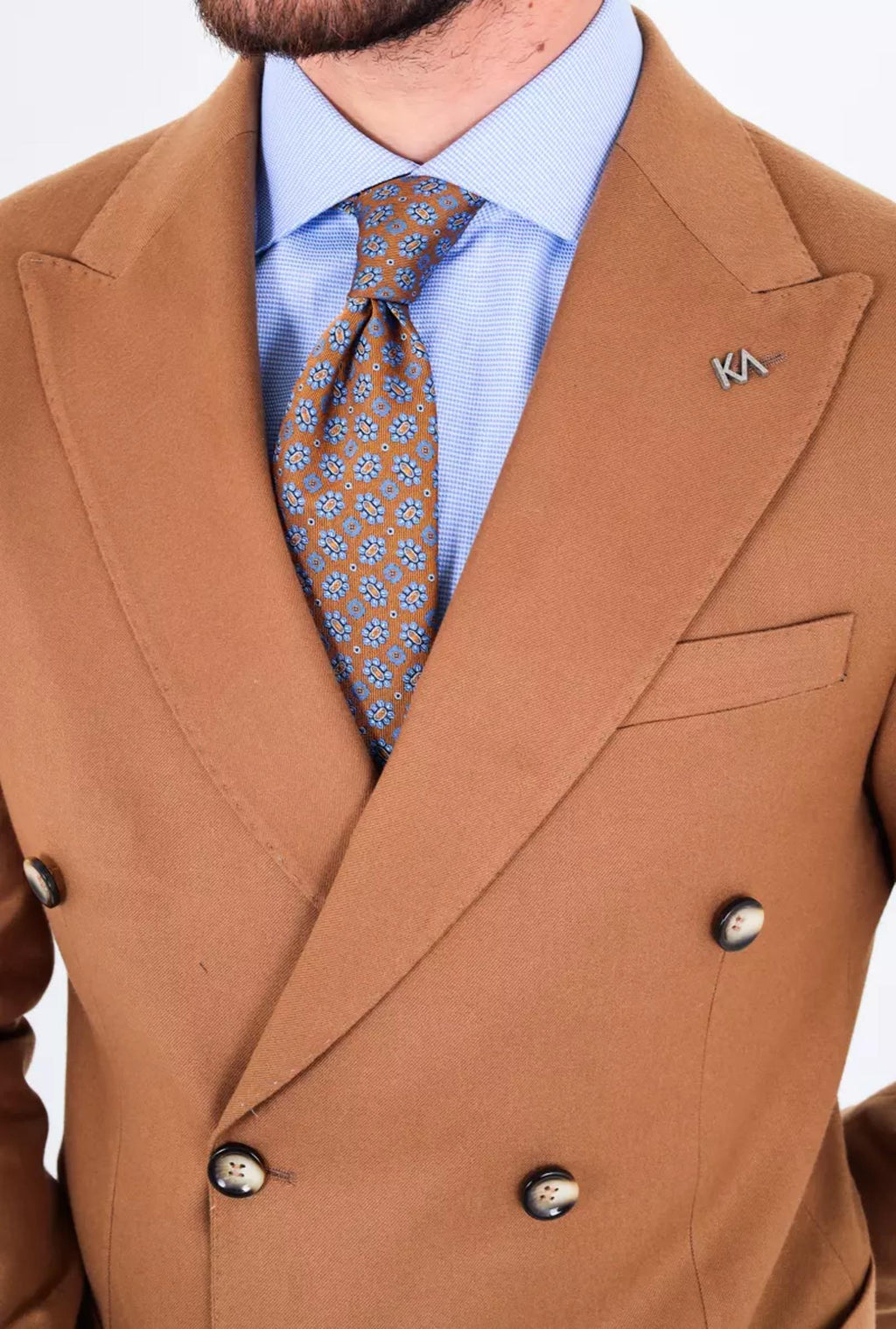 Modern Slim Fit Dar Kesim Kruvaze Erkek Viskon Ceket-KAV5251W