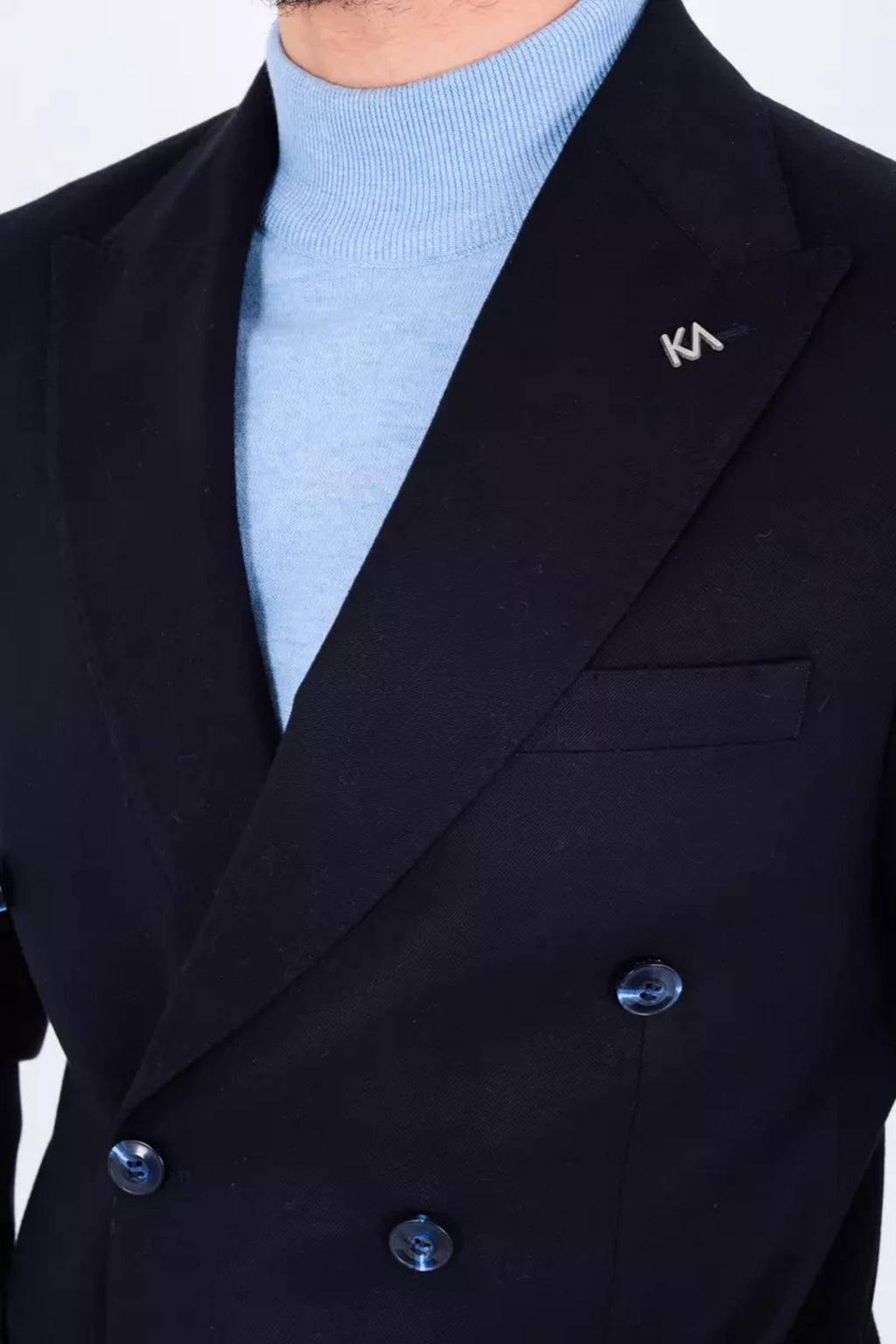 Modern Slim Fit Dar Kesim Kruvaze Erkek Viskon Ceket-KAV5251W