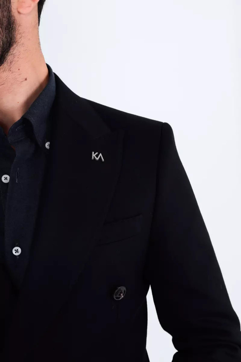 Modern Slim Fit Dar Kesim Kruvaze Erkek Viskon Ceket-KAV5251W