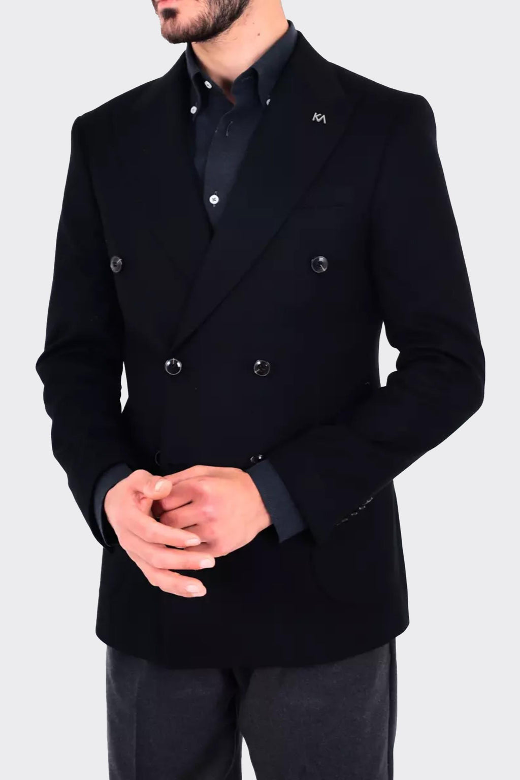 Modern Slim Fit Dar Kesim Kruvaze Erkek Viskon Ceket-KAV5251W