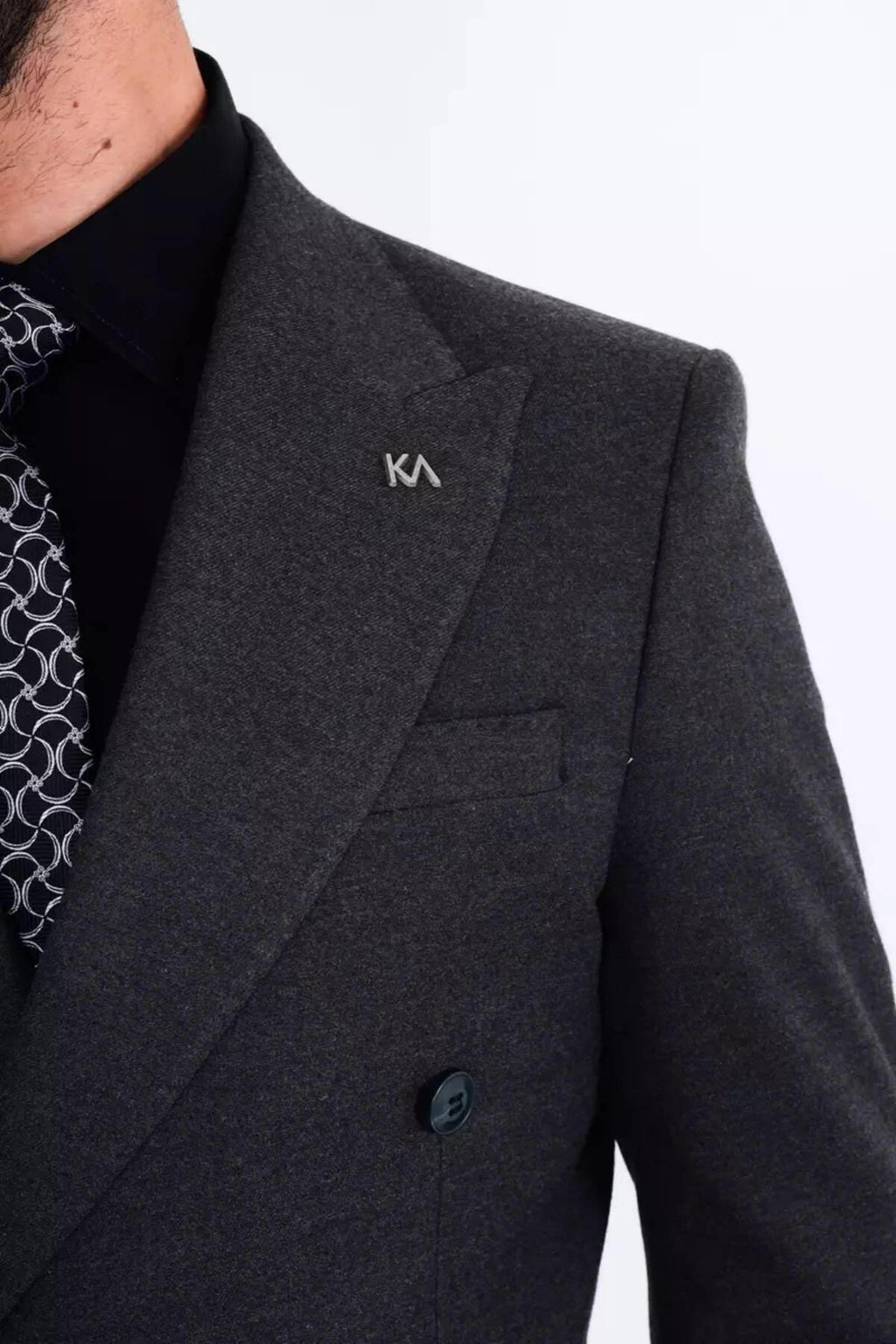 Modern Slim Fit Dar Kesim Kruvaze Erkek Viskon Ceket-KAV5251W