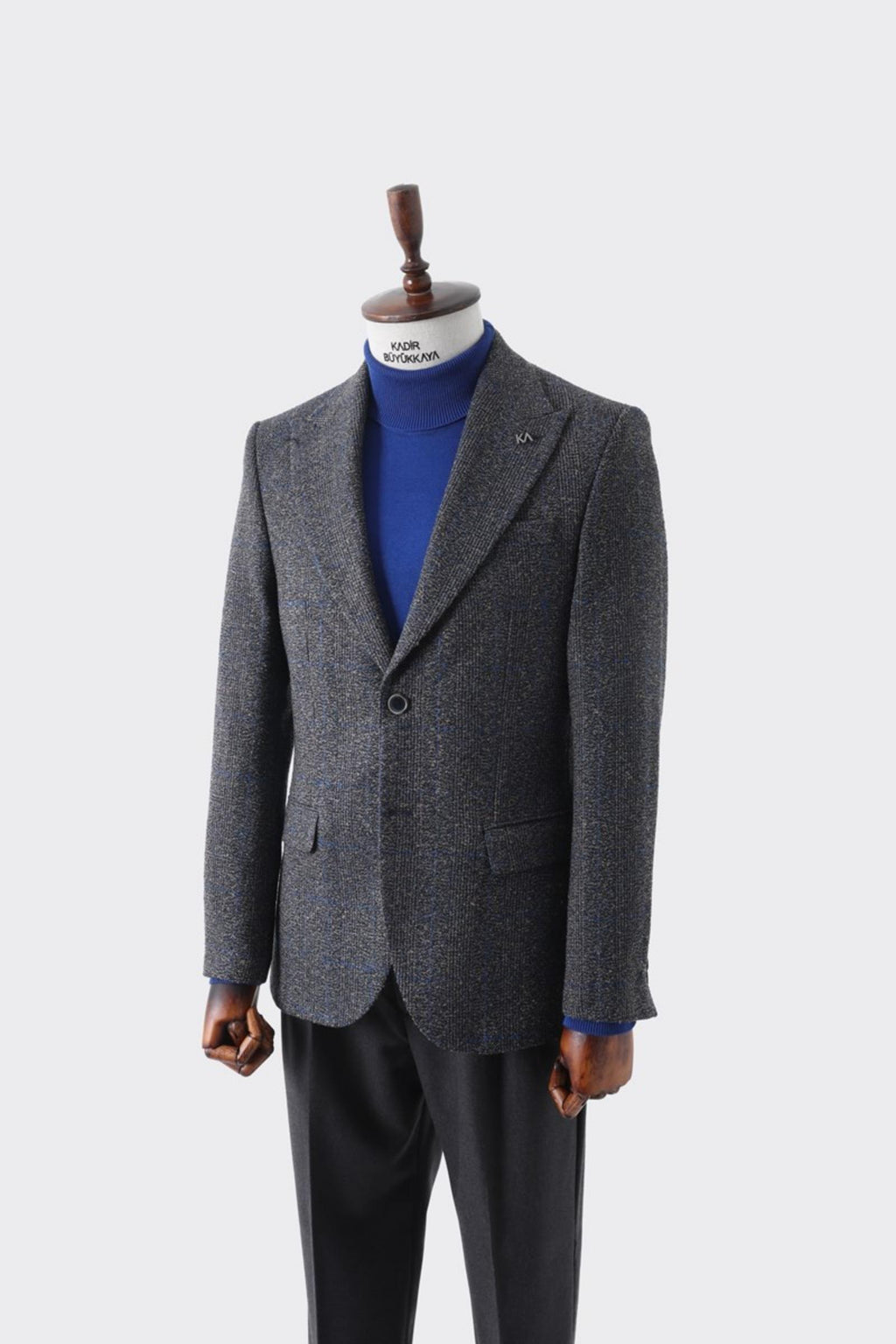 Modern Slim Fit Dar Kesim Yün Erkek Ceket-KAV5063W