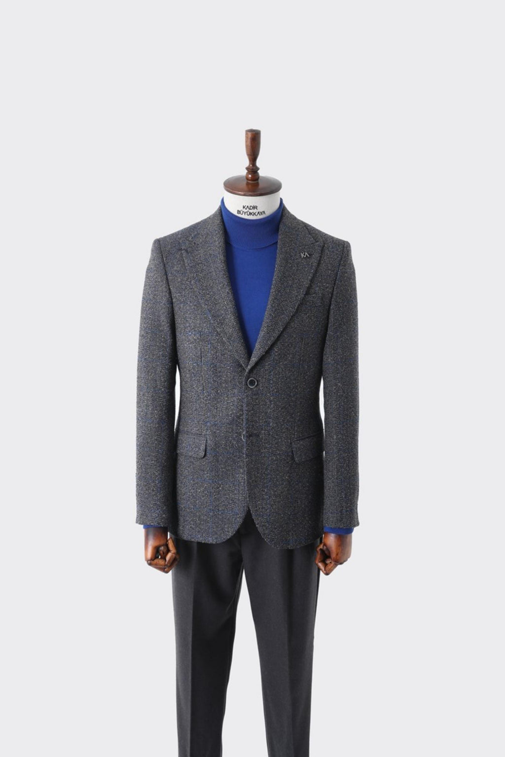 Modern Slim Fit Dar Kesim Yün Erkek Ceket-KAV5063W