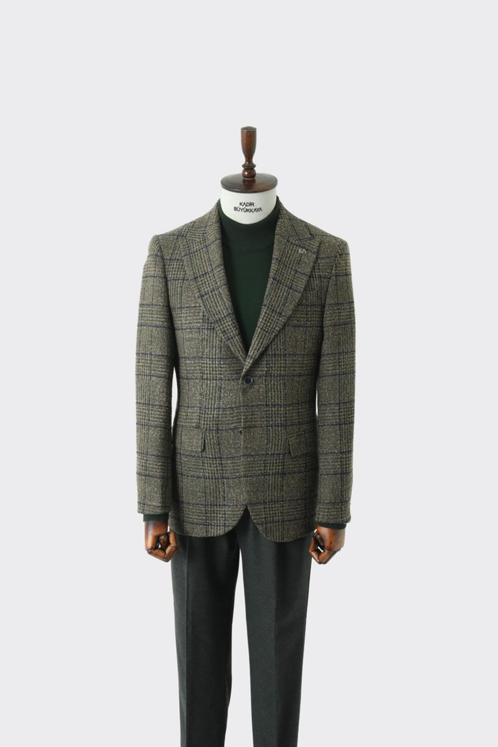 Modern Slim Fit Dar Kesim Yün Erkek Ceket-KAV5063W