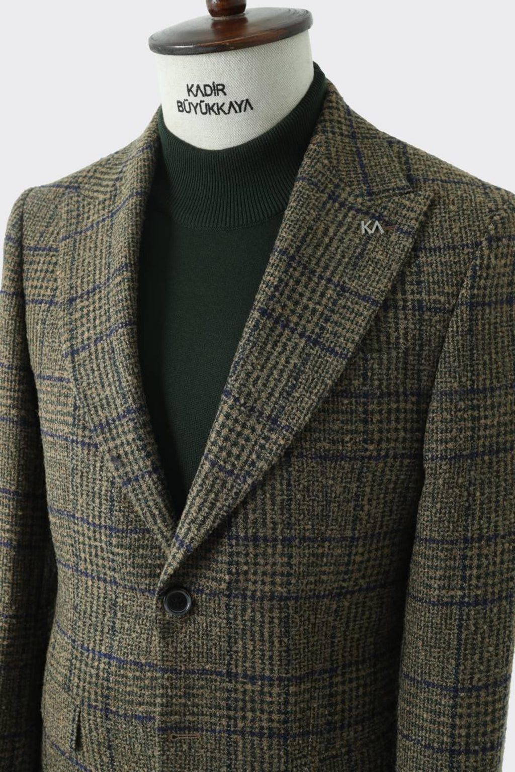 Modern Slim Fit Dar Kesim Yün Erkek Ceket-KAV5063W