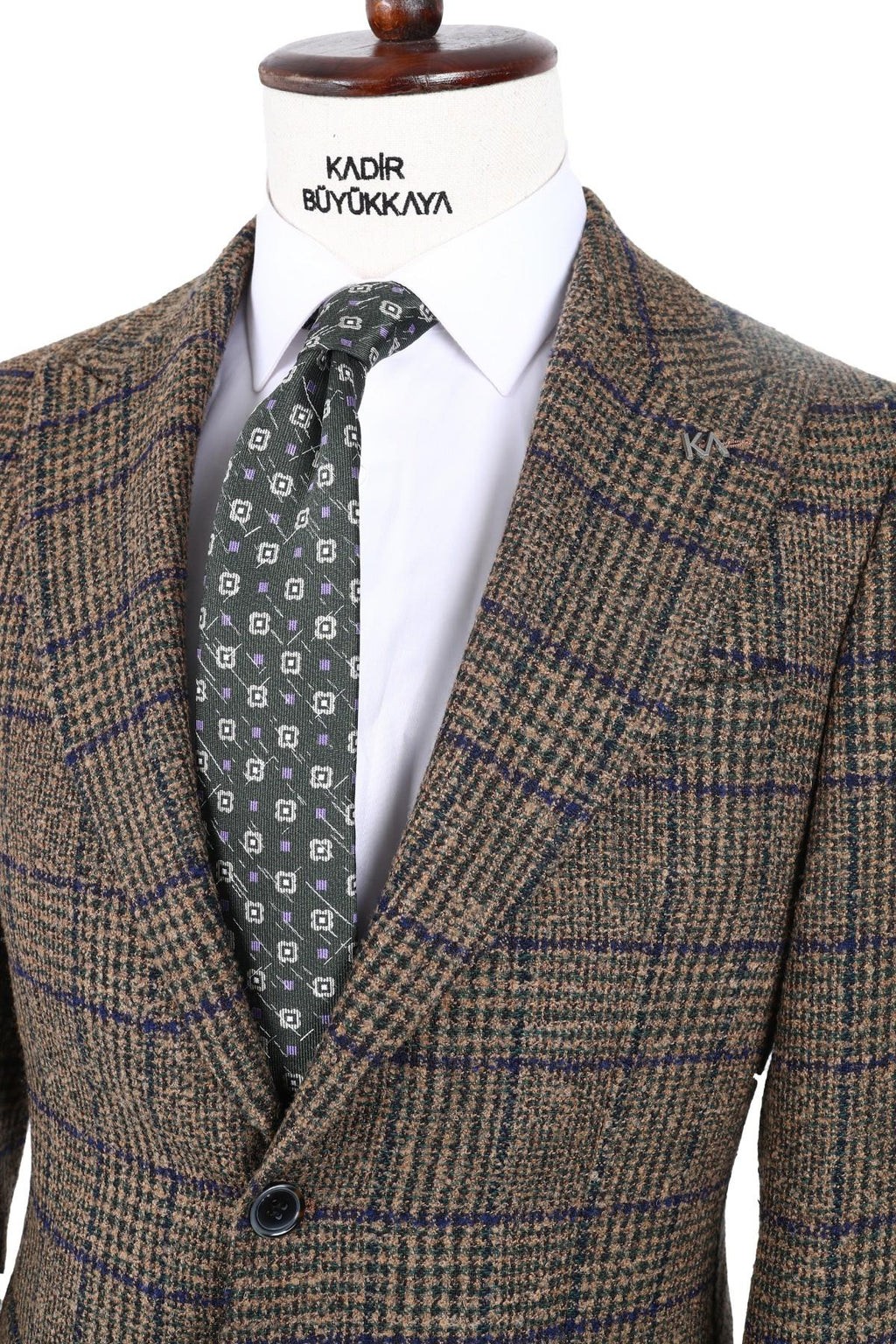 Modern Slim Fit Dar Kesim Yün Erkek Ceket-KAV5063W