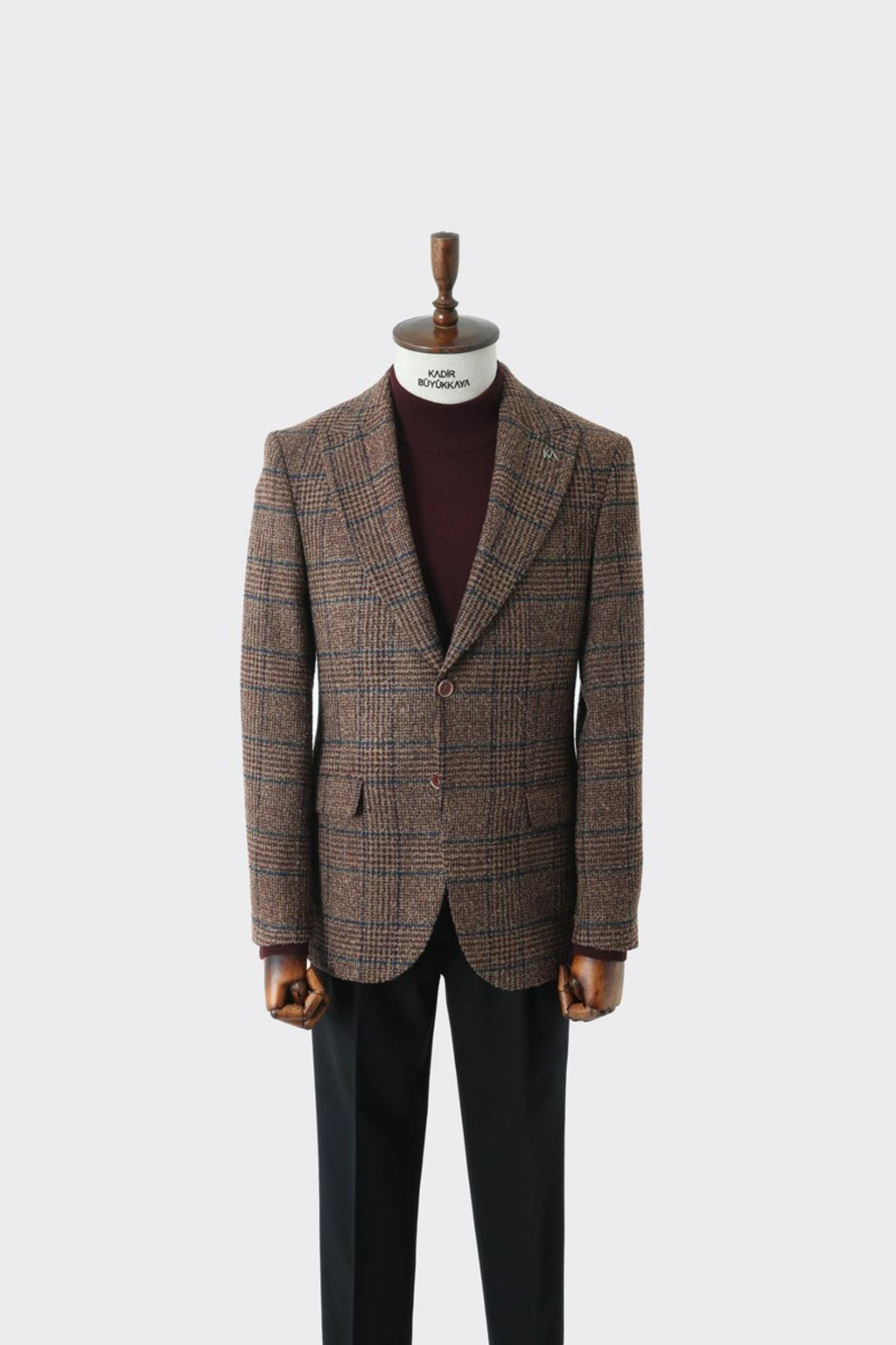 Modern Slim Fit Dar Kesim Yün Erkek Ceket-KAV5063W