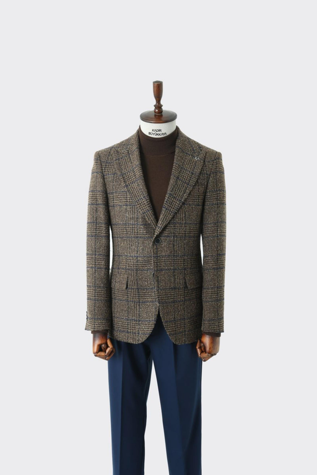 Modern Slim Fit Dar Kesim Yün Erkek Ceket-KAV5063W