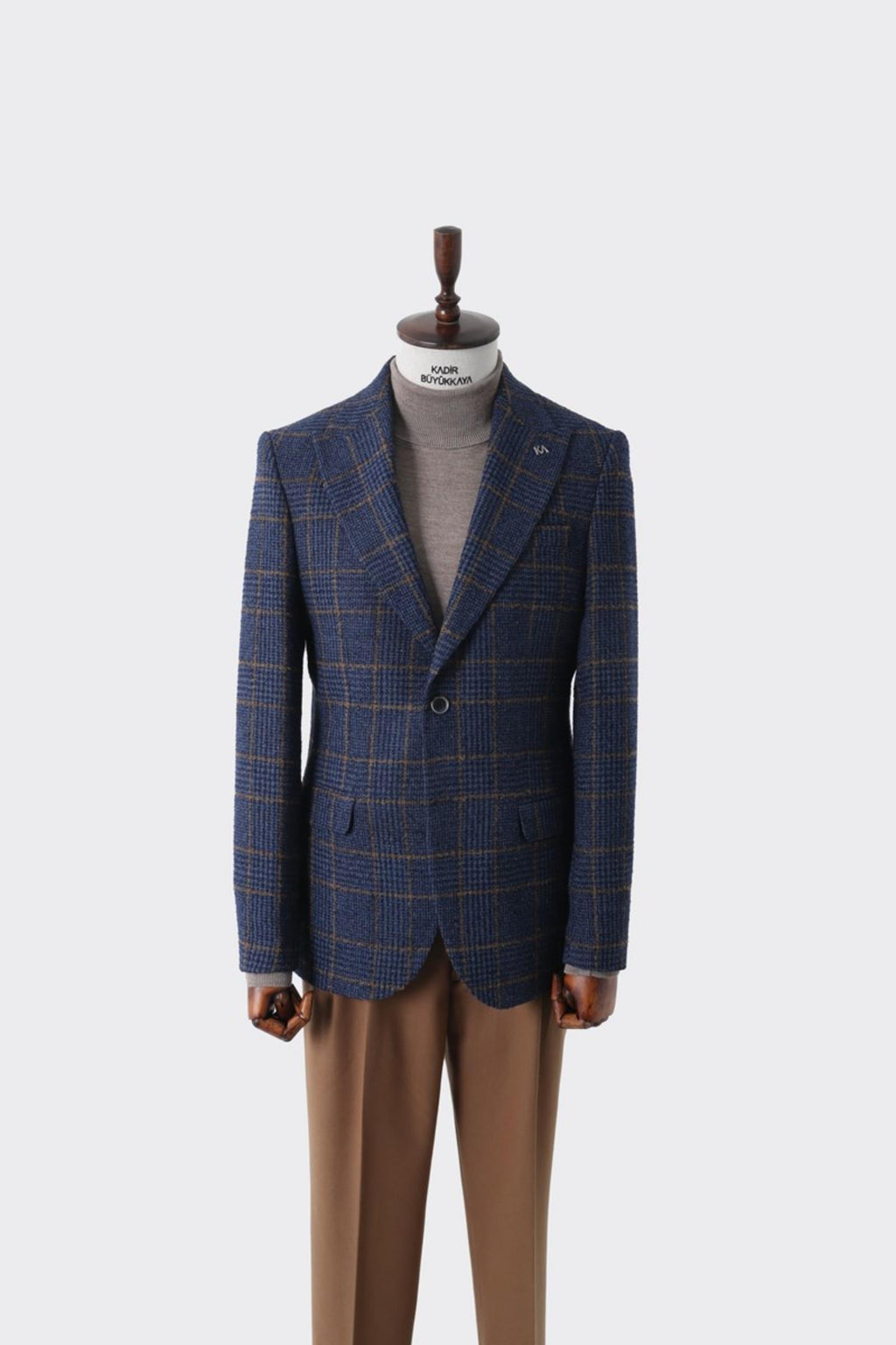 Modern Slim Fit Dar Kesim Yün Erkek Ceket-KAV5063W