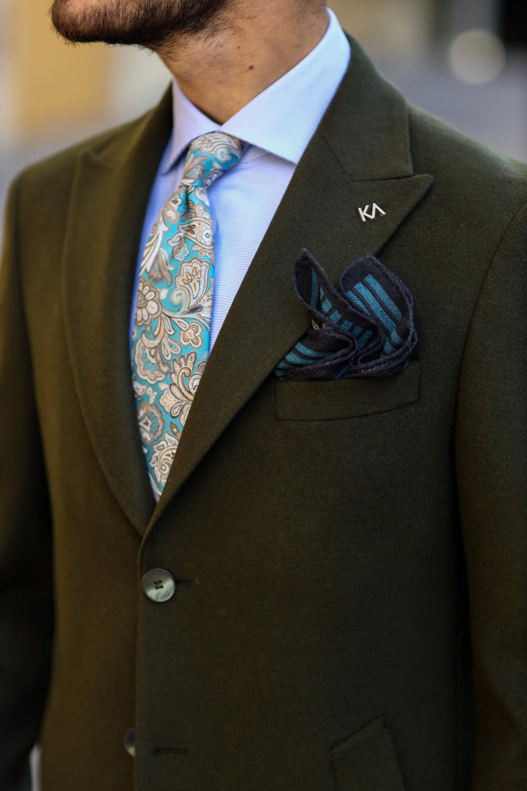 Modern Tasarım Erkek Klasik Kaban - %80 Yün %20 Polyester-KAV7000W