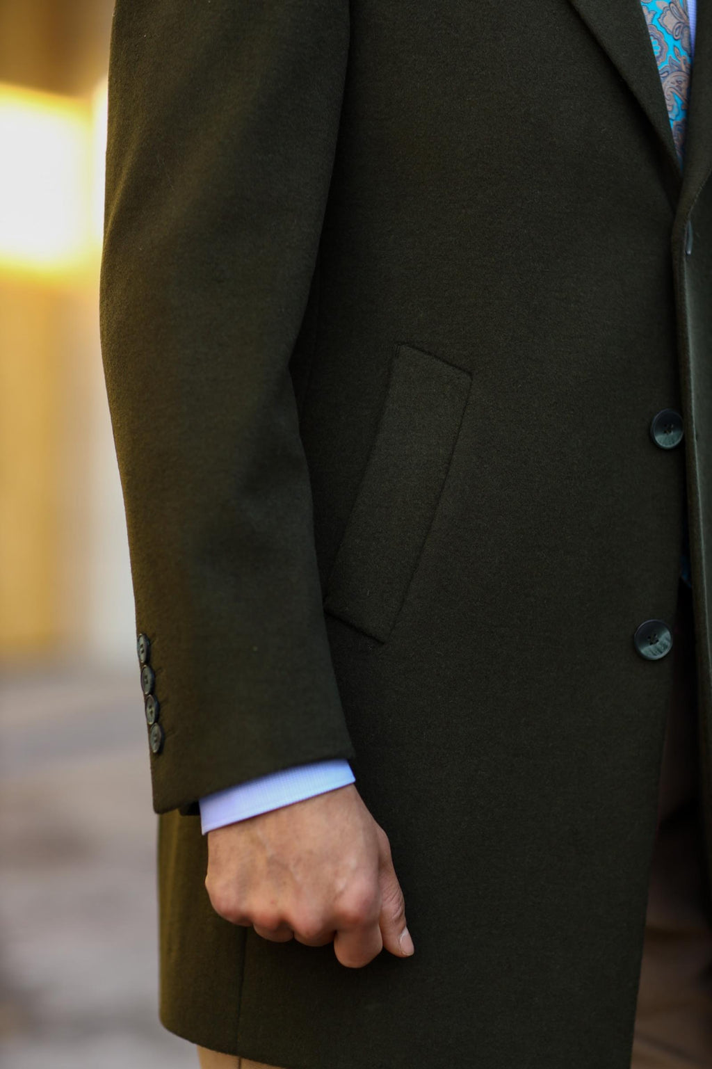 Modern Tasarım Erkek Klasik Kaban - %80 Yün %20 Polyester-KAV7000W