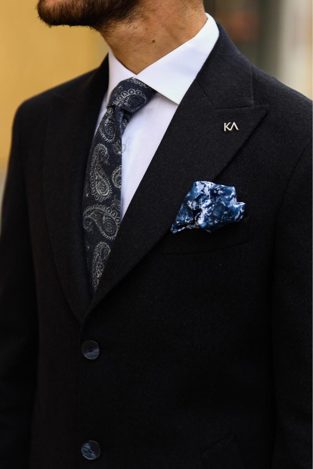 Modern Tasarım Erkek Klasik Kaban - %80 Yün %20 Polyester-KAV7000W