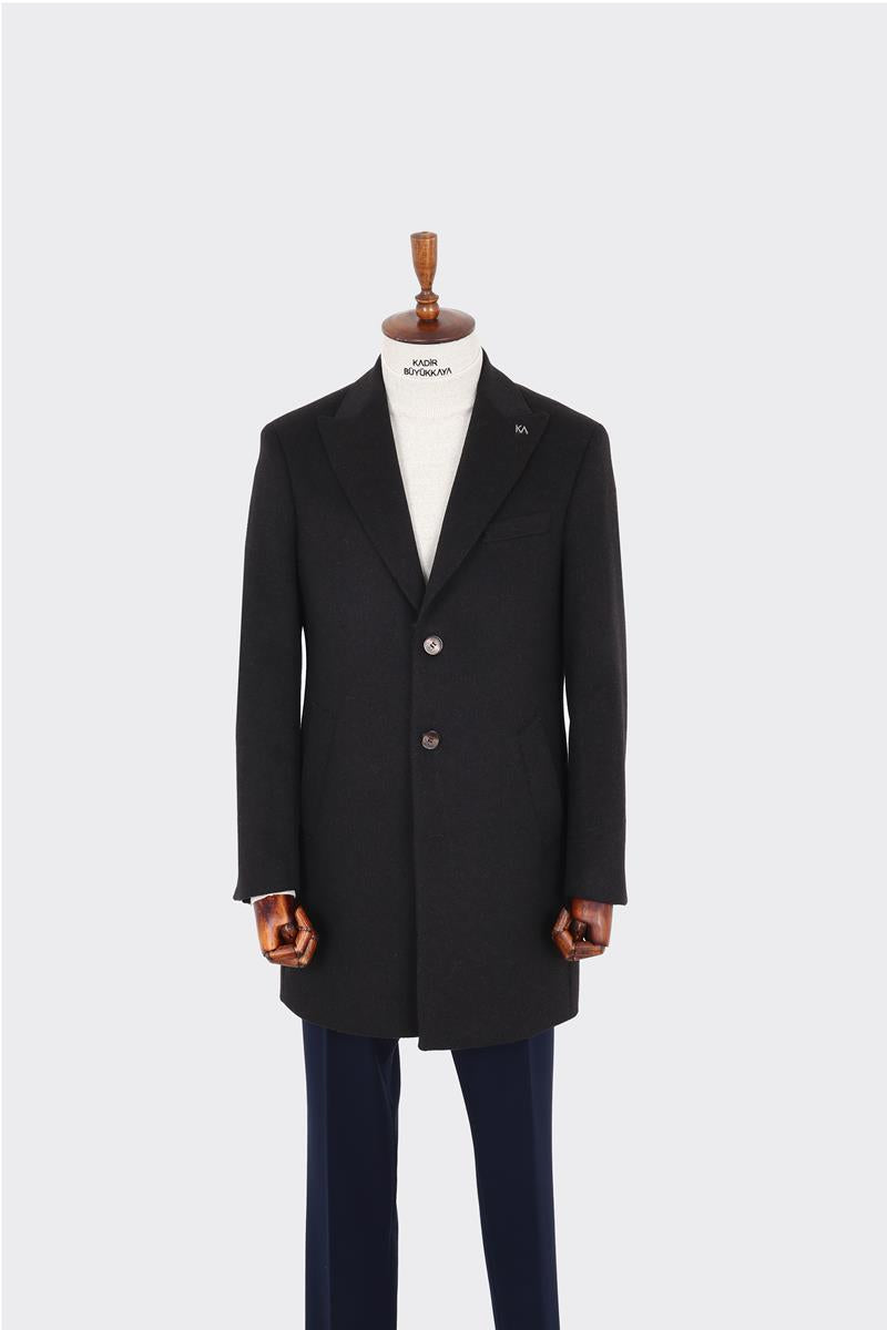 Modern Tasarım Erkek Klasik Kaban - %80 Yün %20 Polyester-KAV7000W