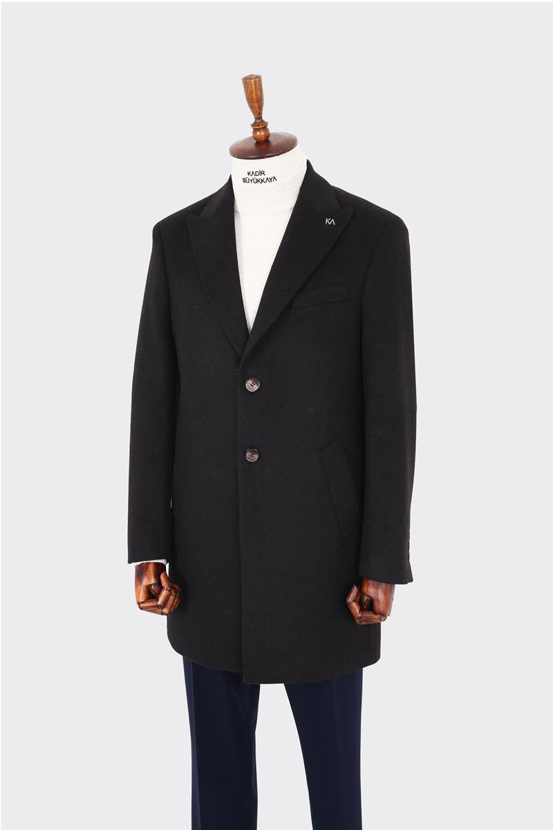 Modern Tasarım Erkek Klasik Kaban - %80 Yün %20 Polyester-KAV7000W