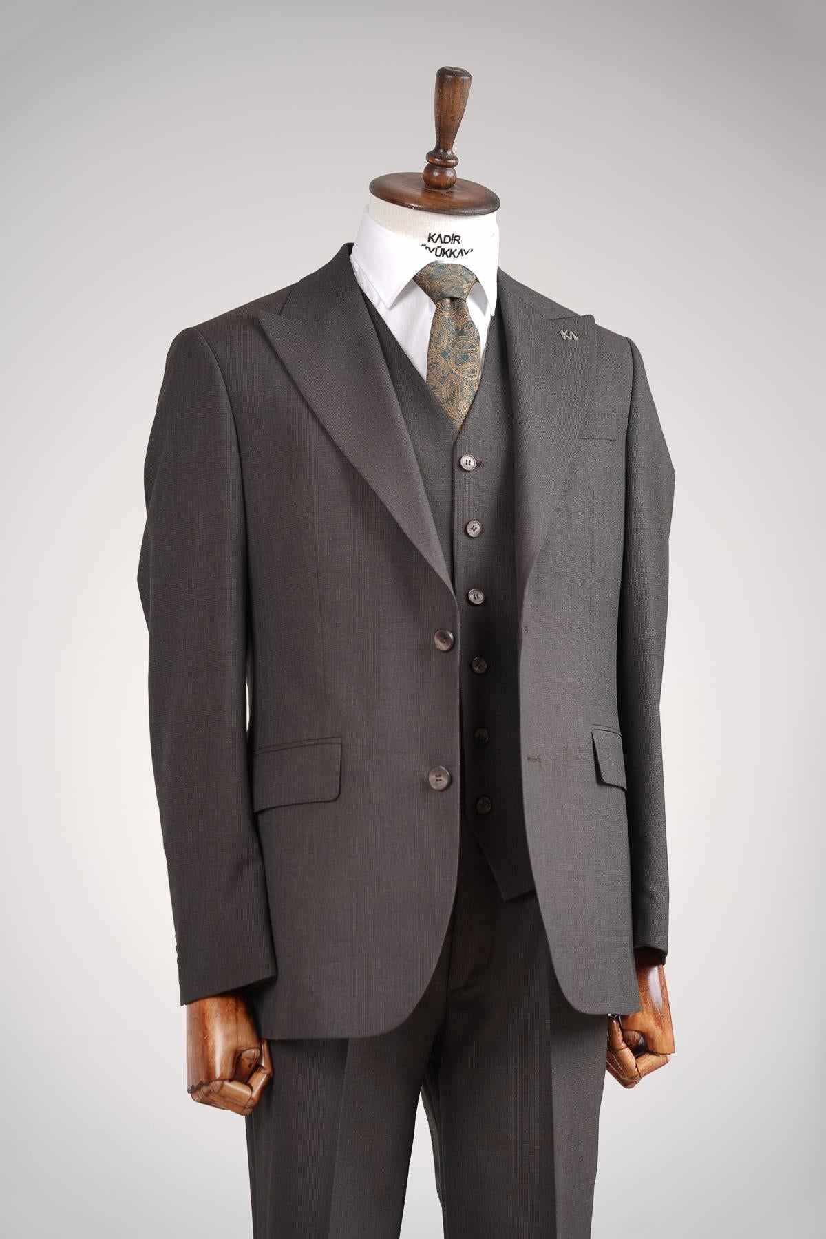 Yelekli Erkek Takım Elbise-KAW1010S