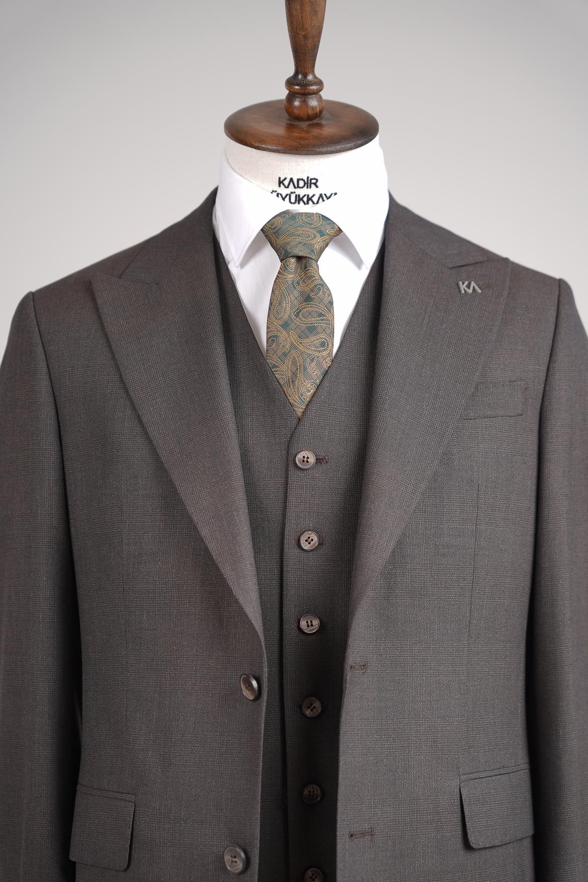 Yelekli Erkek Takım Elbise-KAW1010S