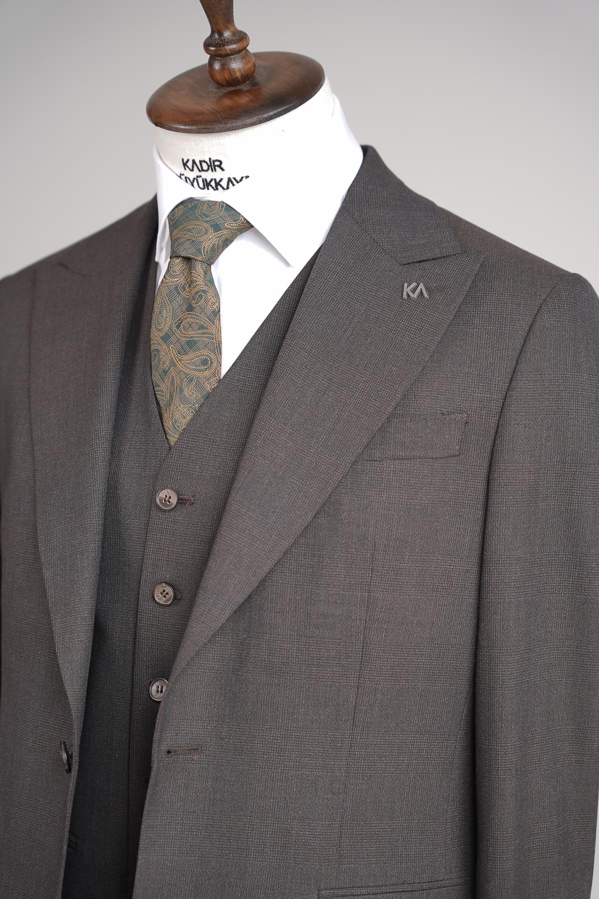 Yelekli Erkek Takım Elbise-KAW1010S