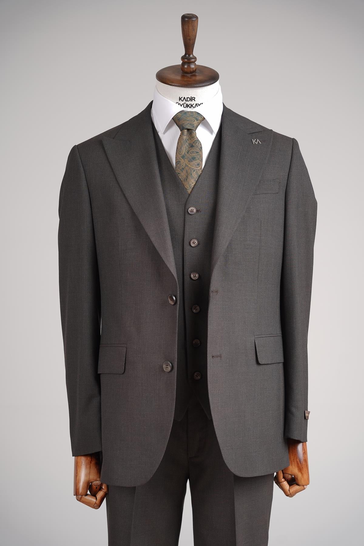 Yelekli Erkek Takım Elbise-KAW1010S