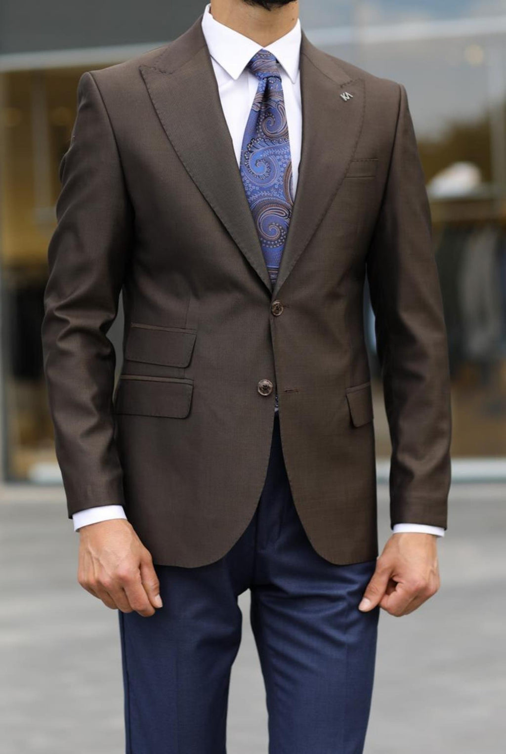 Modern ve Şık Erkek Slim Fit Ceket-KAV5023W