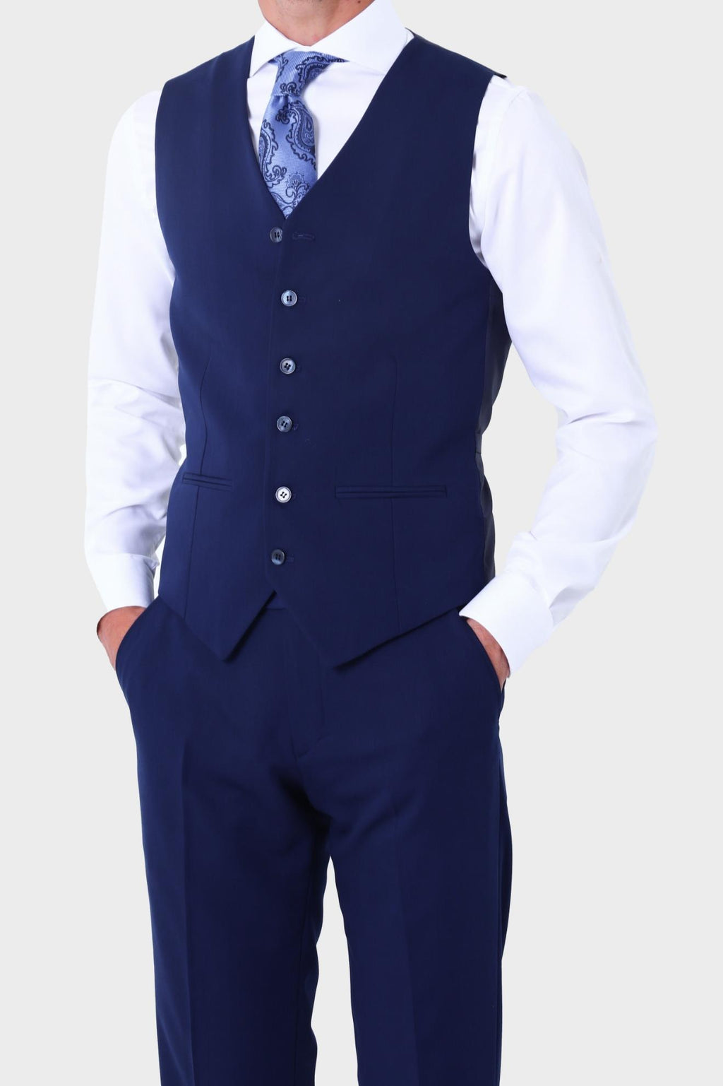 Modern ve Zarif Yelekli Erkek Takım Elbise - Slim Fit Dört Mevsim-KAW1020S