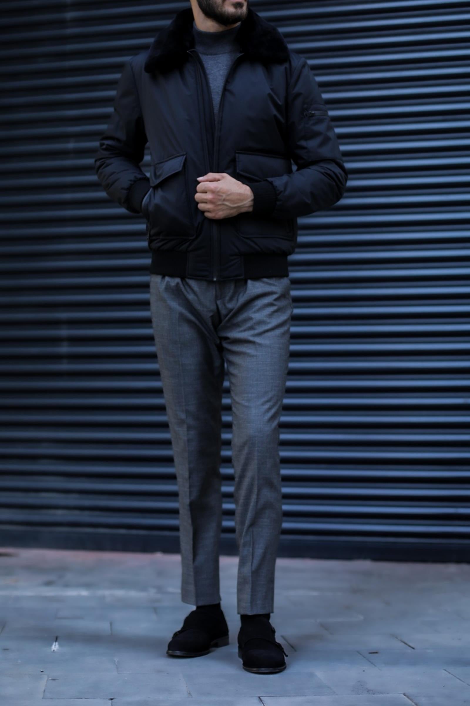 Nefes Alabilir Erkek Mont-GKV9104W