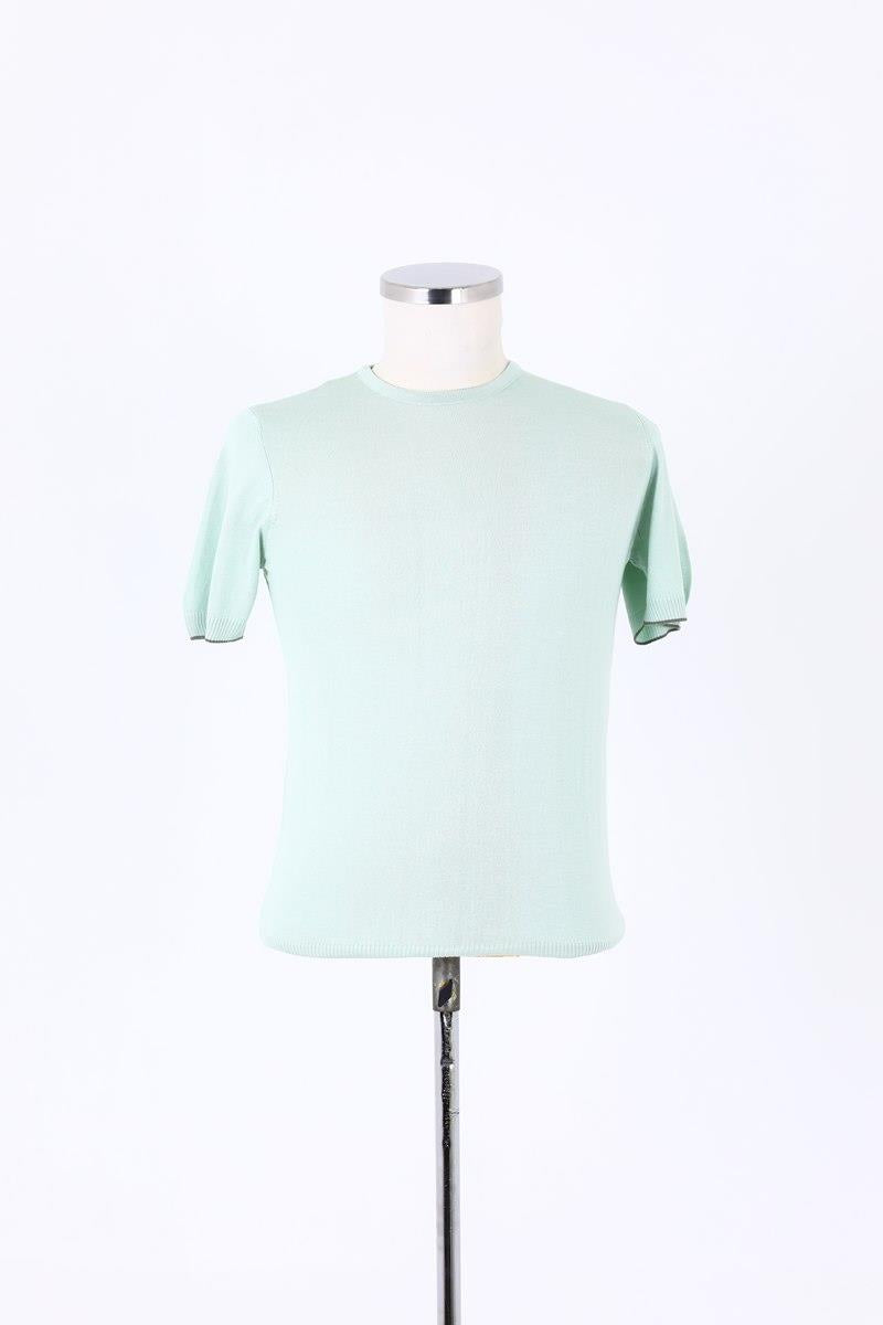 Pamuklu Bisiklet Yaka Erkek T-Shirt-KAW6211S