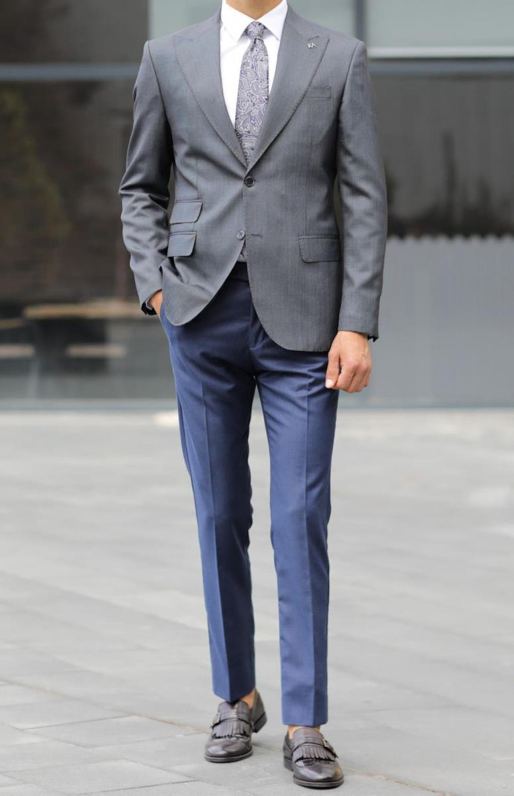 Rahat ve Modern Tasarımlı Erkek Slim Fit Ceket-KAV5029W